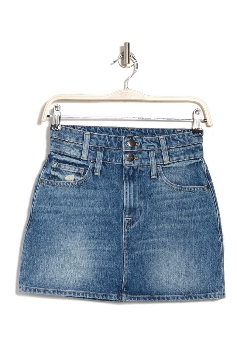 FRAME Double Waistband Denim Mini Skirt, Alternate, color,
