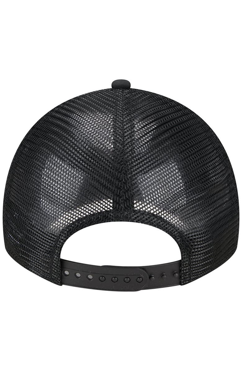 New Era Men's New Era Black Chicago Bulls Distinct Side Patch Trucker 9TWENTY Adjustable Hat, Alternate, color,