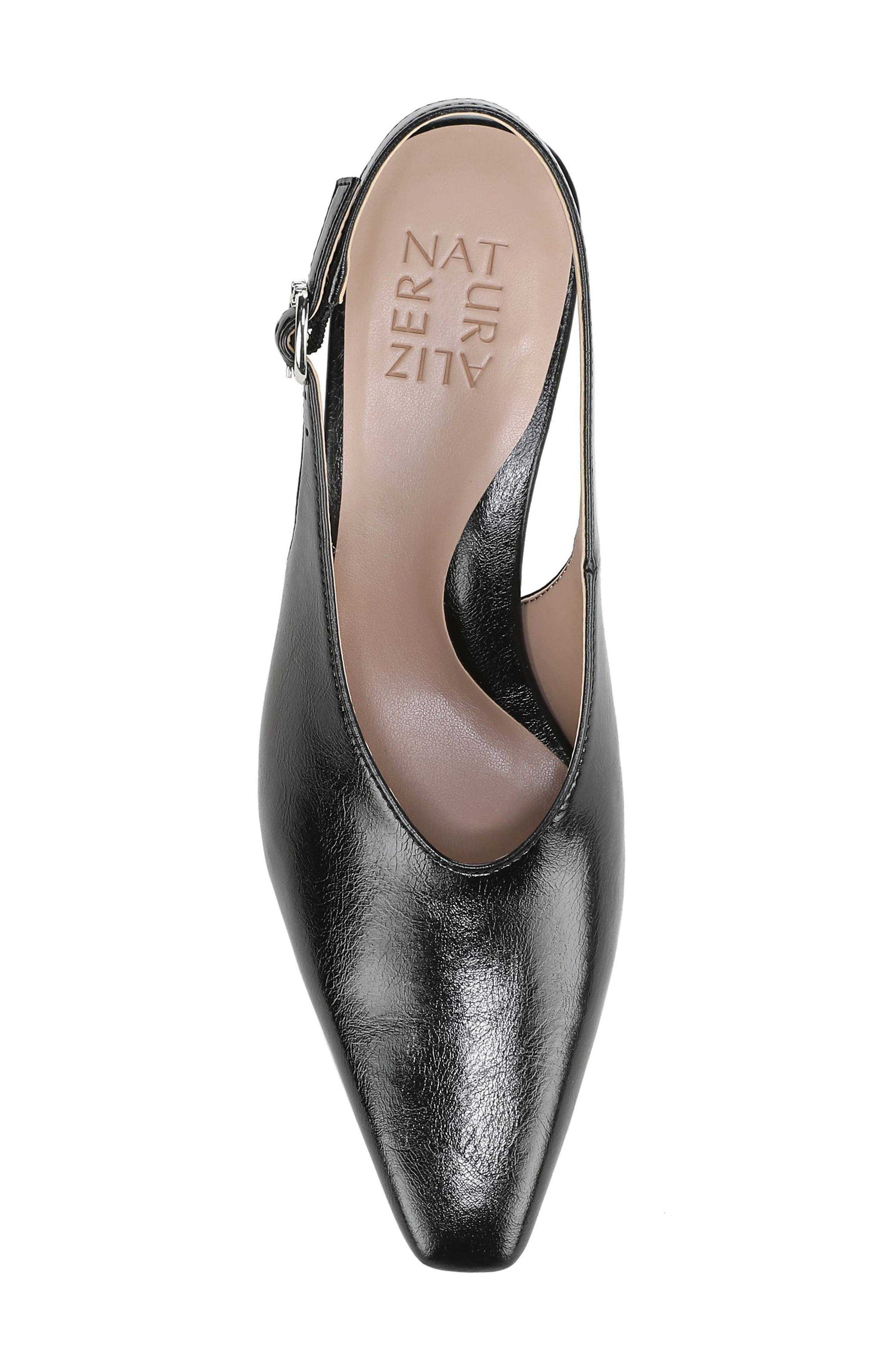 Naturalizer Embry Slingback Pump, Alternate, color, Black Faux Leather