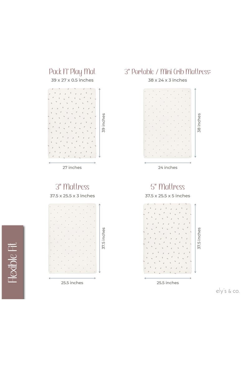 Baby Fitted Waterproof Pack N Play | Mini Portable Crib Sheet Set 2 Packs, Alternate, color, Lavender Berry