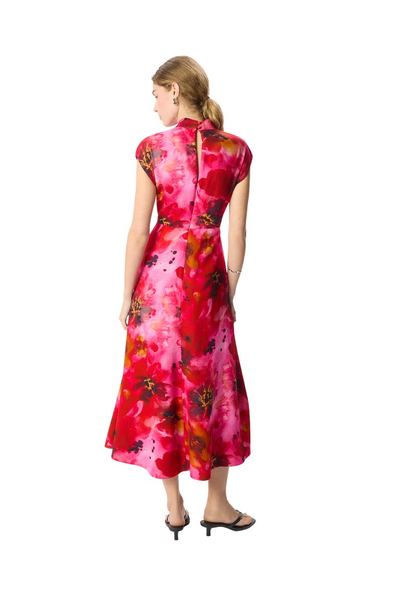Painterly Floral Midi Dress, Alternate, color, Pink/Multi