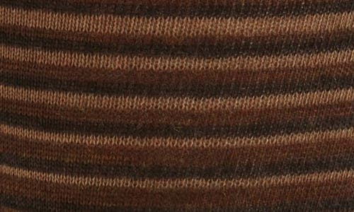 Nordstrom Gradient Stripe Wool Blend Dress Socks In Brown