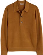 Madewell Three-Button Merino Wool Polo Sweater
