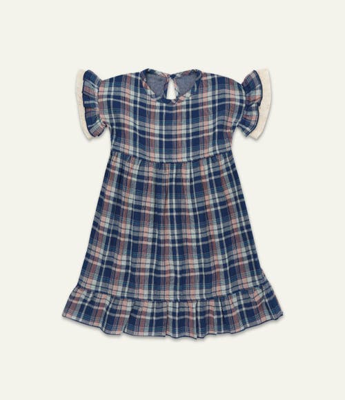 Lilly + Sid Organic Cotton Check Print Dress In Multi