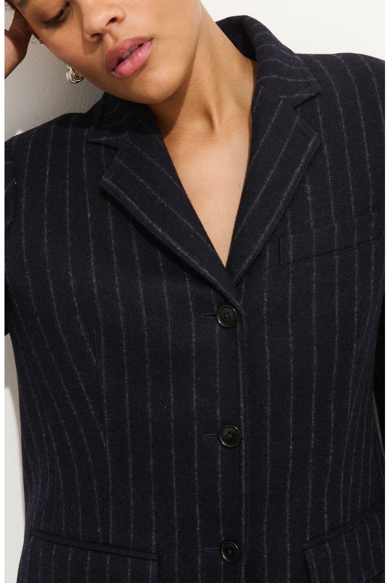Chalkstripe Wool Blazer, Alternate, color, NAVY/ CHALK