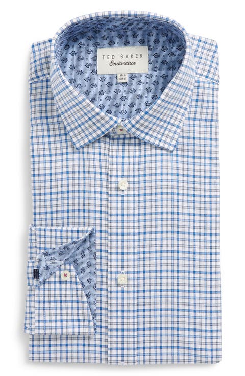 Welsh Trim Fit Check Dress Shirt