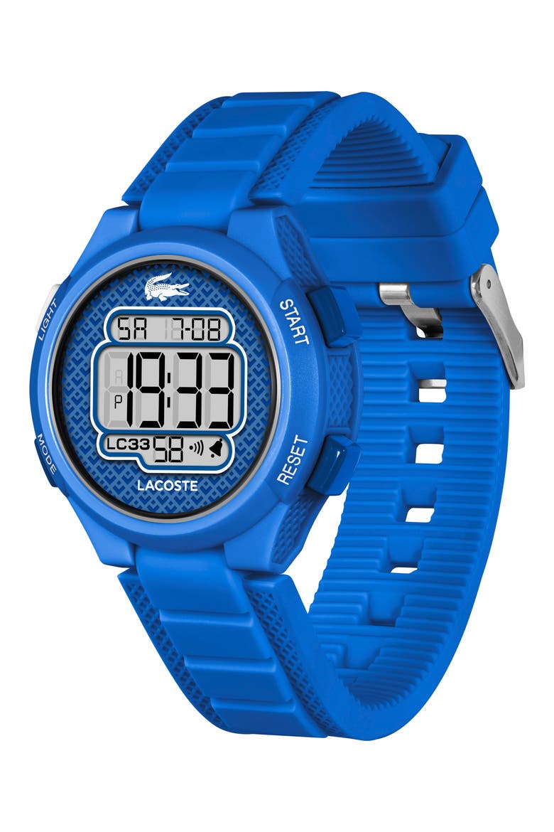 Kids' LC33 Silicone Strap Watch, 34mm, Alternate, color, BLUE