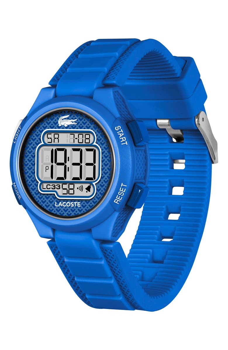 Lacoste Kids' LC33 Silicone Strap Watch, 34mm, Alternate, color, Blue