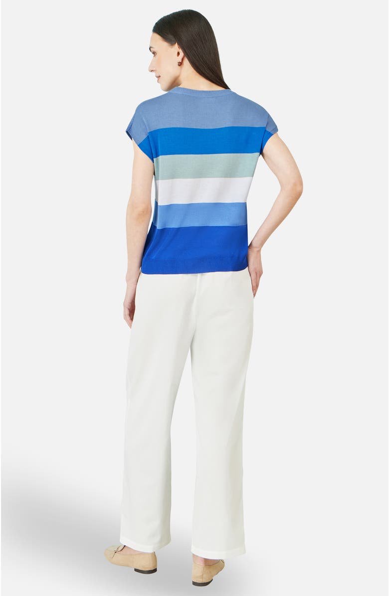 Yumi Block Stripe Relaxed Knitted Top, Alternate, color,