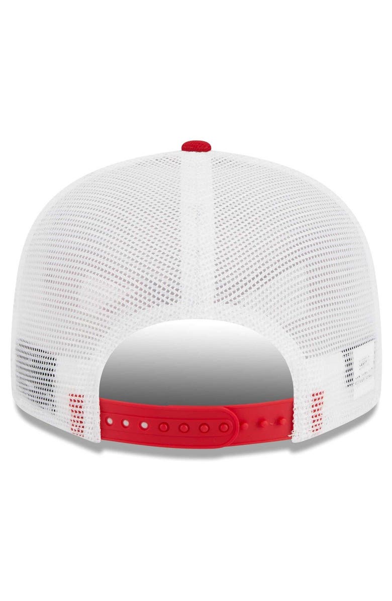 New Era Men's New Era Red/White Houston Rockets Tear Trucker 9FIFTY Adjustable Hat, Alternate, color,