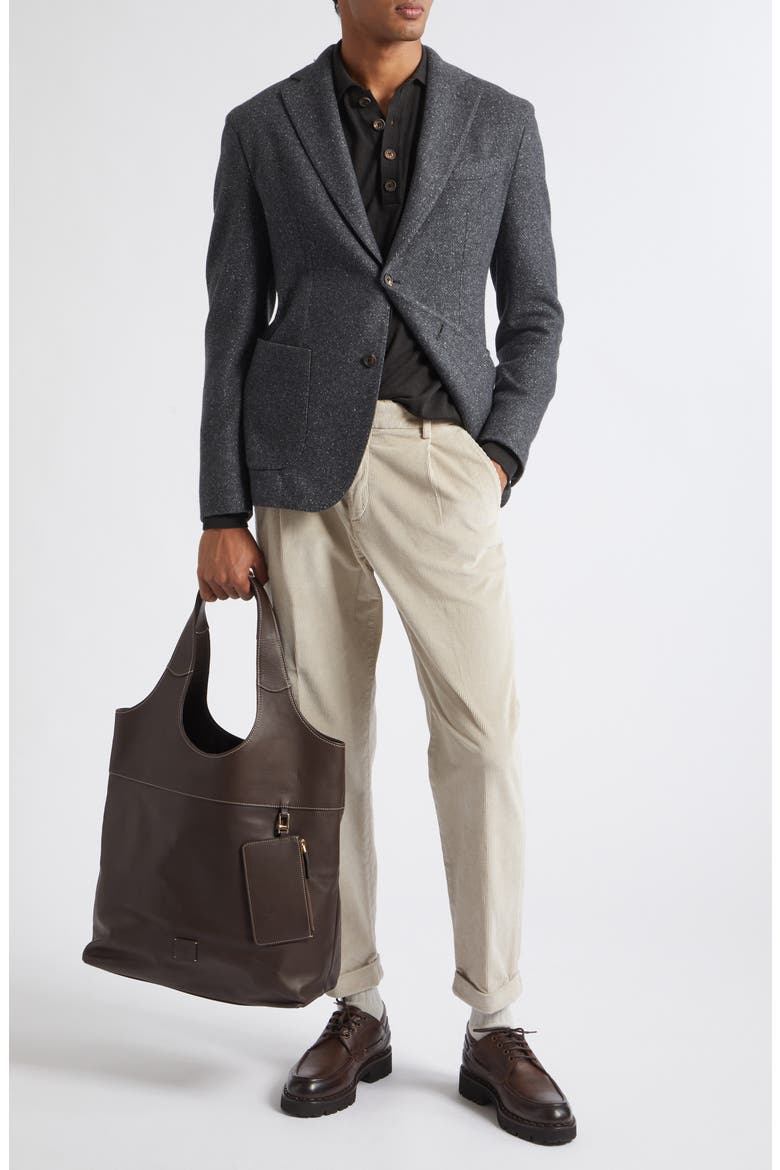Single Breasted Soft Slim Fit Jacket, Alternate, color, 15 CHARCOAL