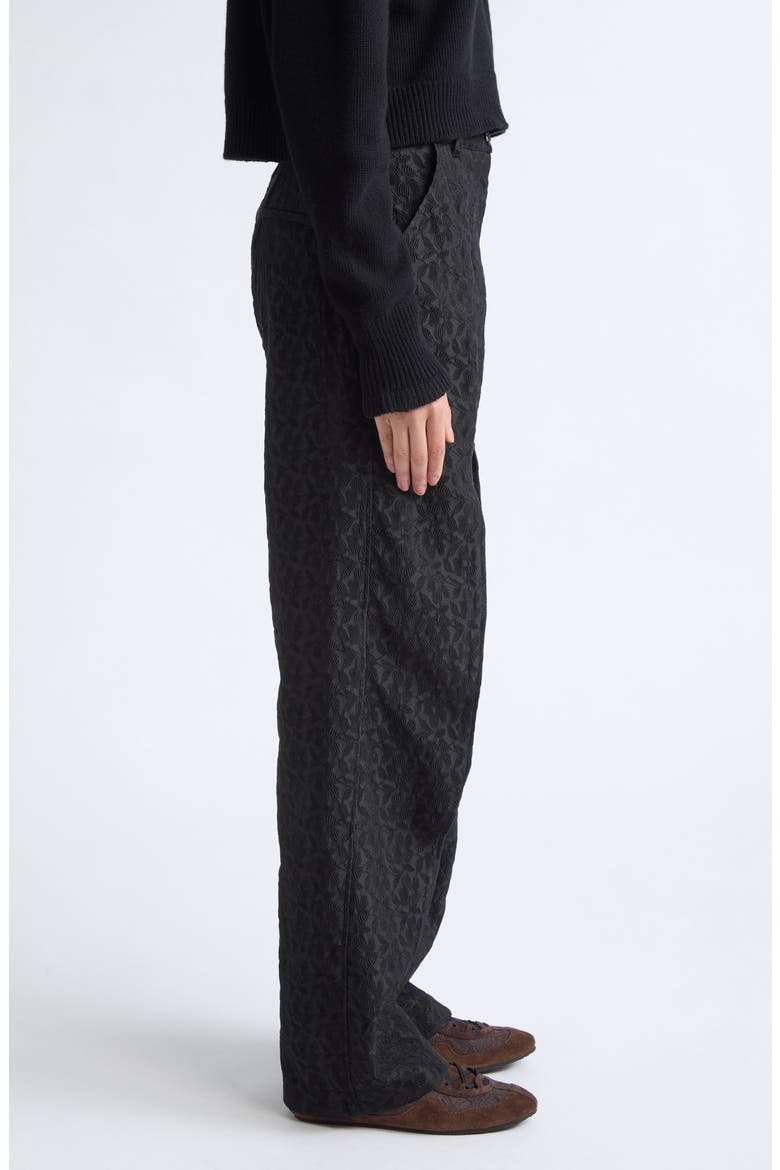 Darmela Begonia Jacquard Pants, Alternate, color, BLACK