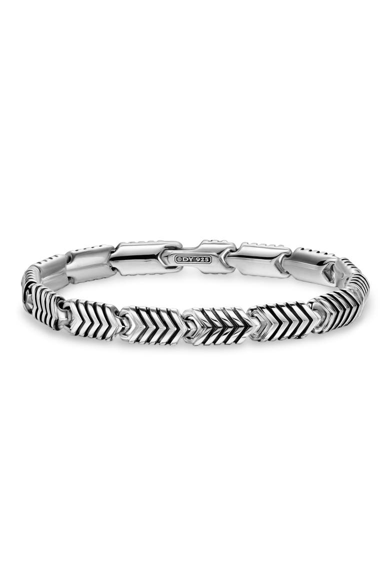 Chevron Link Bracelet in Sterling Silver, Main, color, SILVER