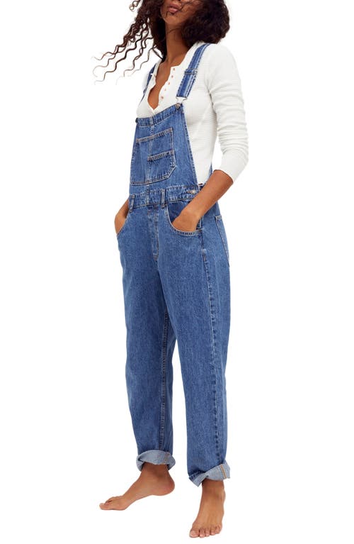 Free People We the Free Ziggy Denim Overalls in Sapphire Blue 