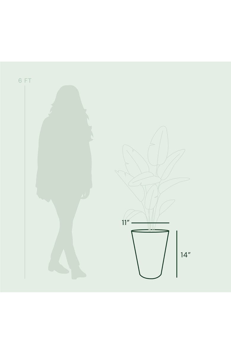 Bloem 14 Inch Tall Finley Tapered Round Planter, Cement, Alternate, color, Gray