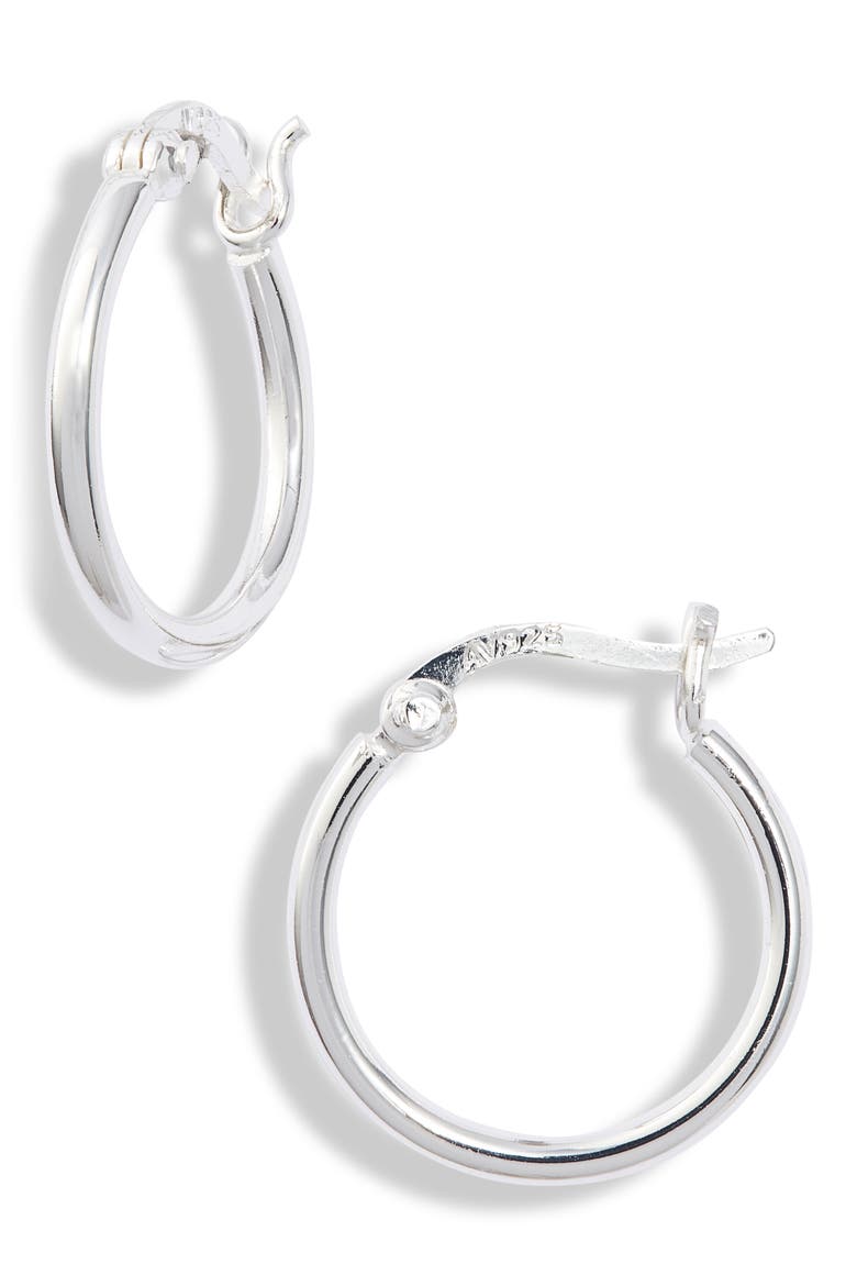 Hoop Earrings, Main, color, SILVER