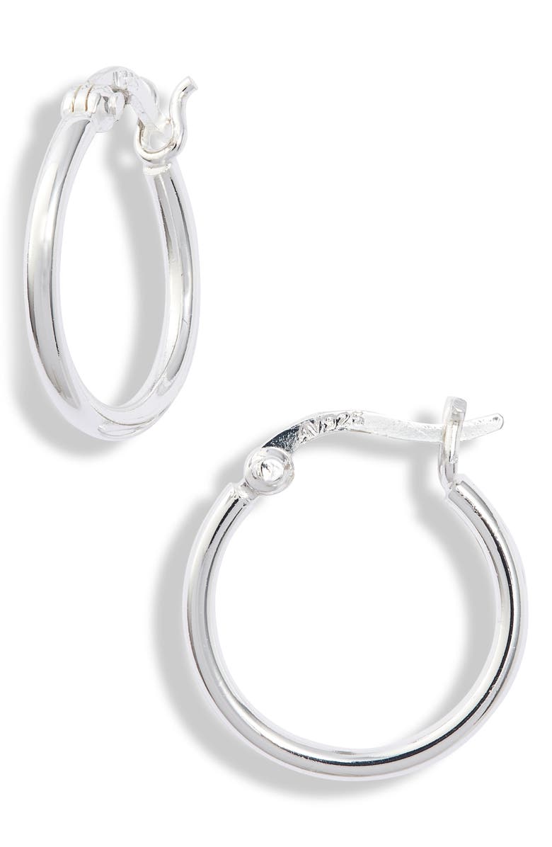 Argento Vivo Sterling Silver Hoop Earrings, Main, color, 