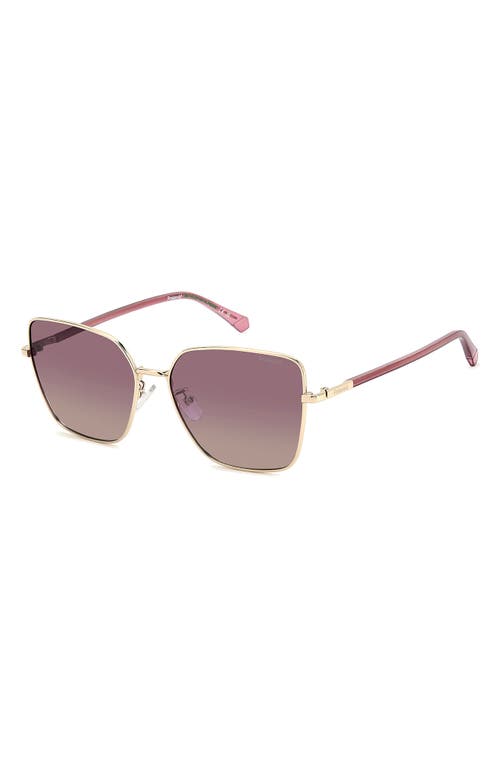 Polaroid 59mm Polarized Butterfly Sunglasses