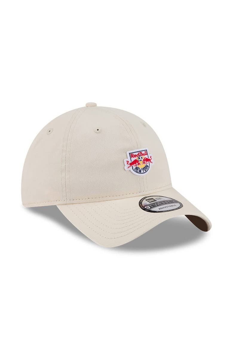 Men's New Era Beige New York Red Bulls Micro Team Logo 9TWENTY Adjustable Hat, Alternate, color, Beige