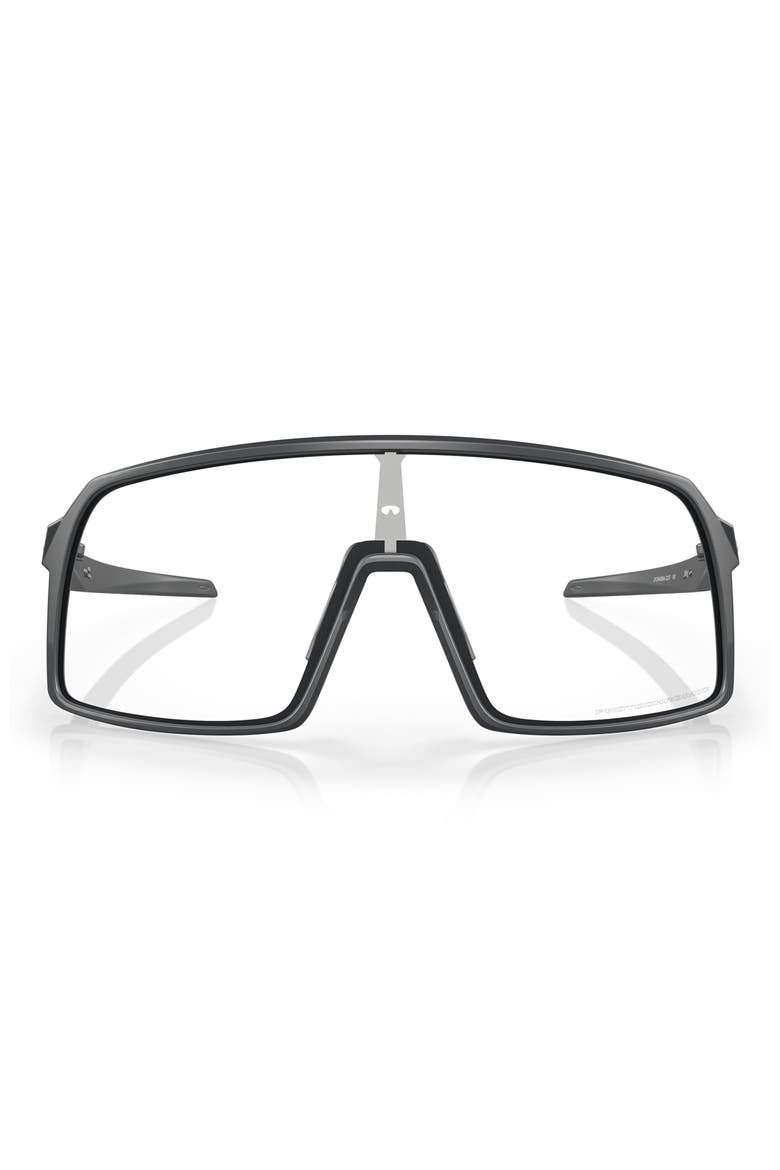 Sutro 60mm Photochromic Rectangle Shield Sunglasses, Main, color, MATTE CARBON / CLEAR