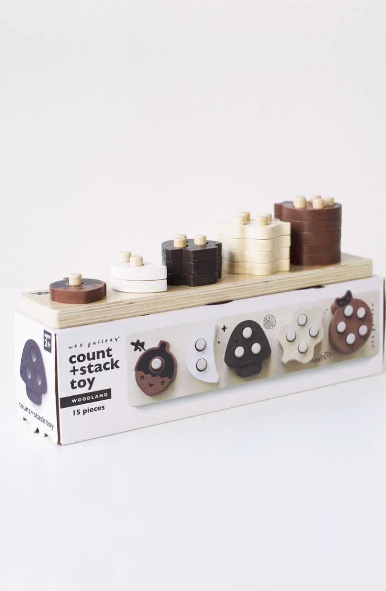 Wee Gallery Wooden Count and Stack Toy, Alternate, color, Counting