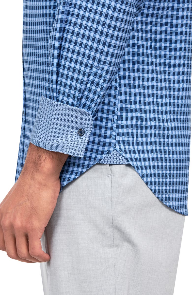 W.R.K Regular Fit Mosaic Gingham Stretch Performance Dress Shirt, Alternate, color,