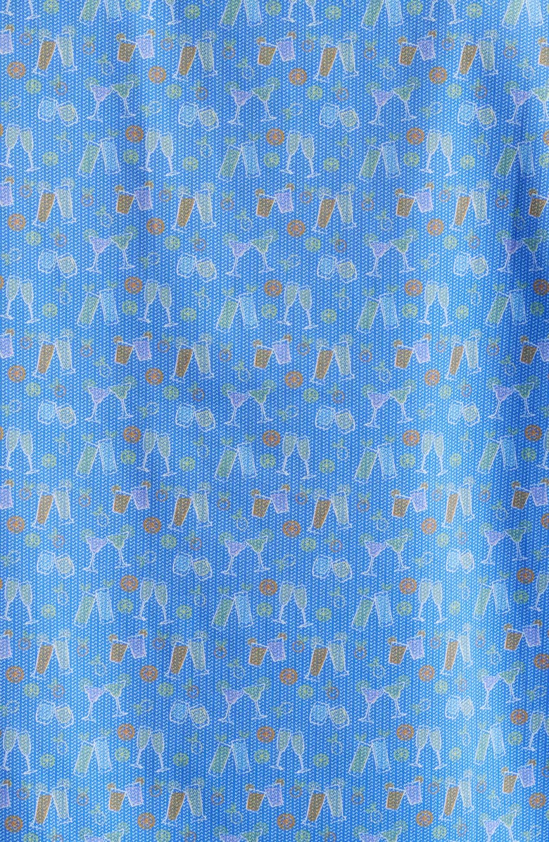 Johnston & Murphy Cocktail Print Short Sleeve Button-Up Shirt, Alternate, color, 