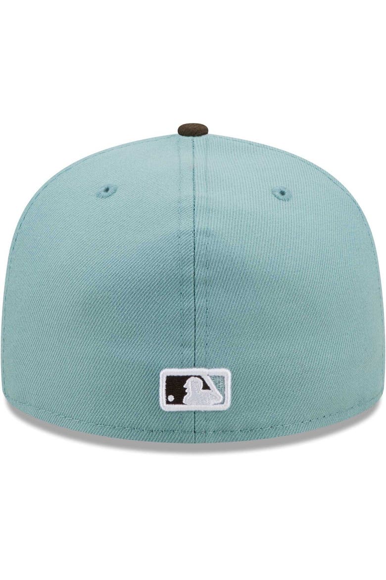 Men's New Era Light Blue/Brown Chicago Cubs   Beach Kiss 59FIFTY Fitted Hat, Alternate, color, Light Blue