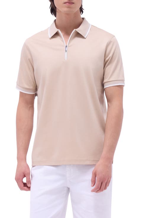 Tipped Quarter Zip Polo