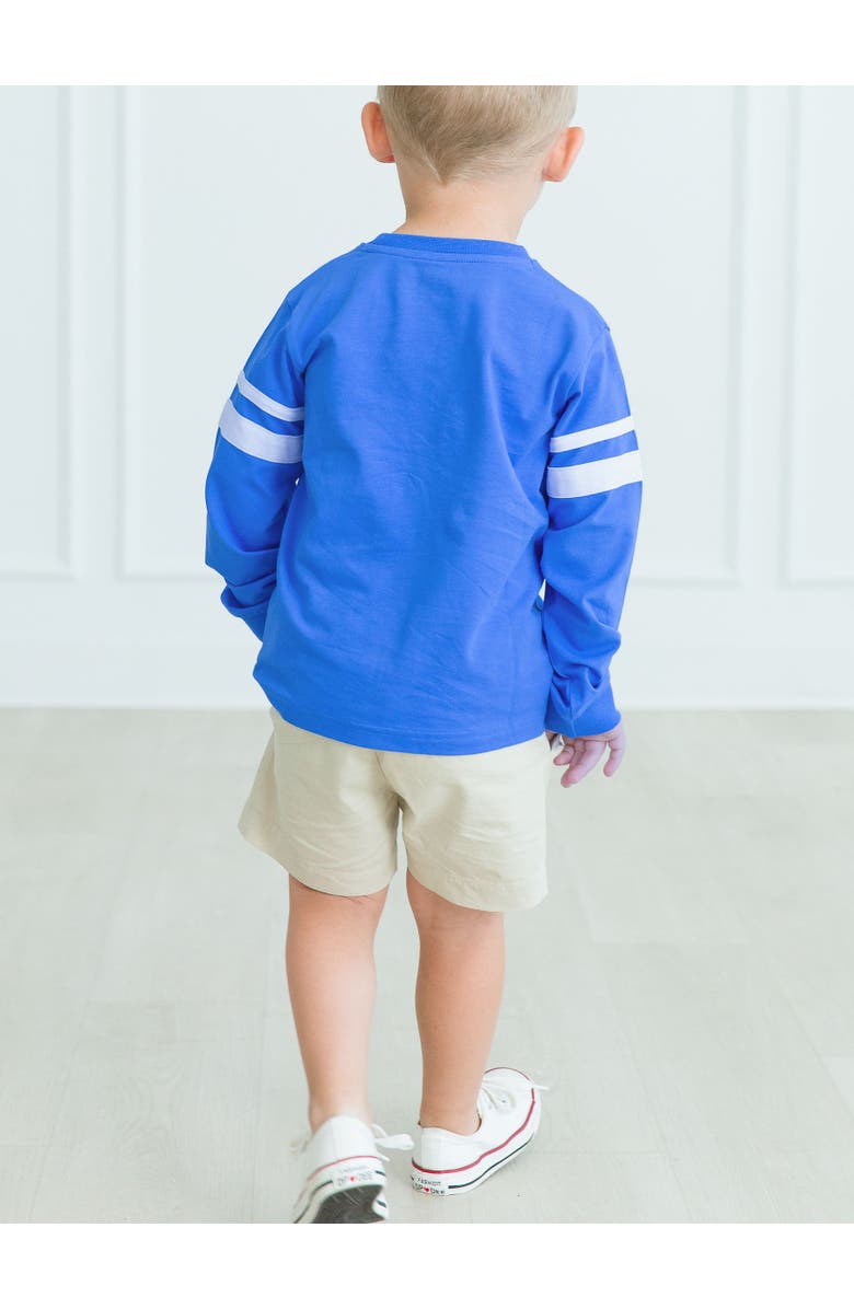 RuffleButts Boys Racing Stripe Long Sleeve Shirt, Alternate, color, 