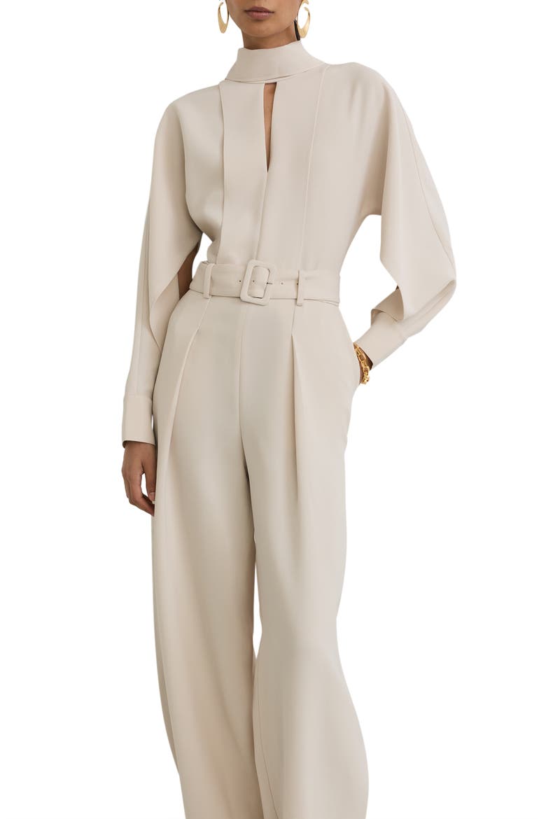 June High Neck Jumpsuit, Alternate, color, STONE NEUTRAL