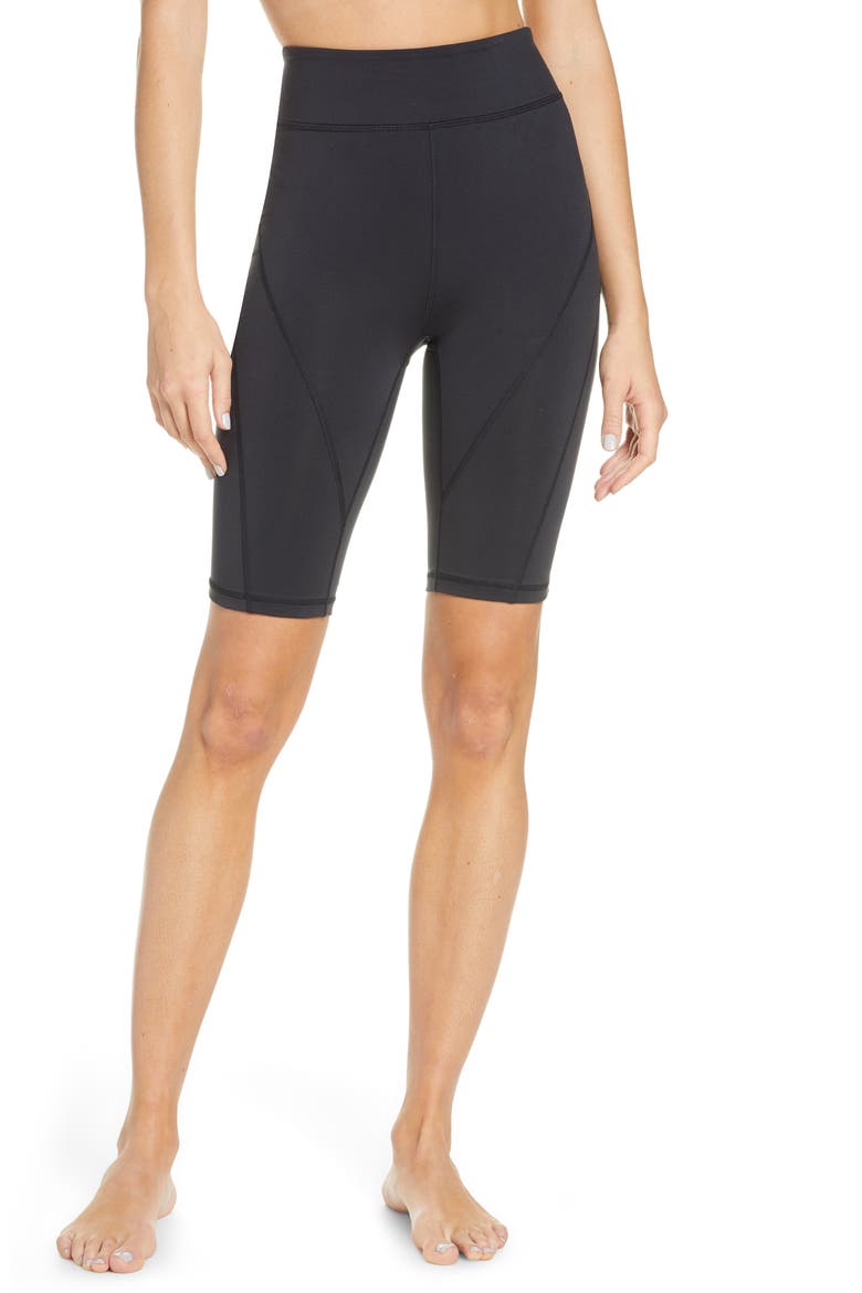 Free People Movement Bike Baby Shorts, Main, color, BLACK