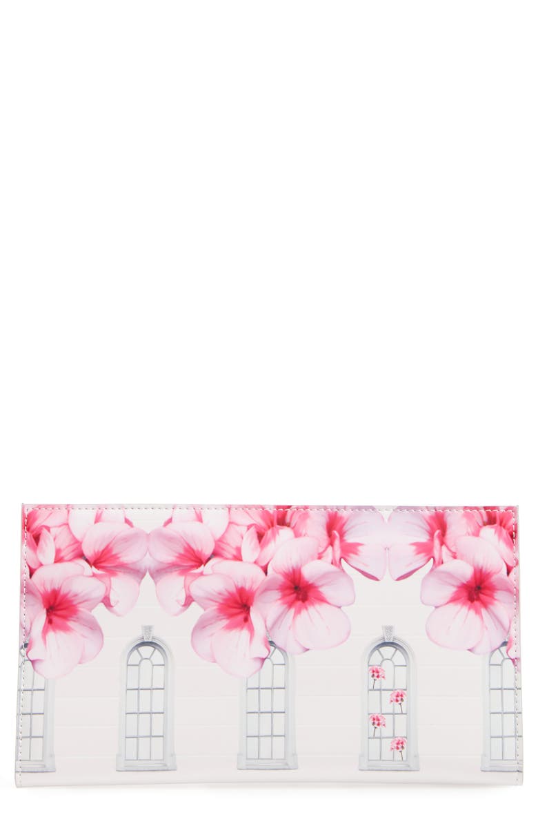 Ted Baker London Window Box Leather Travel Wallet, Main, color, 