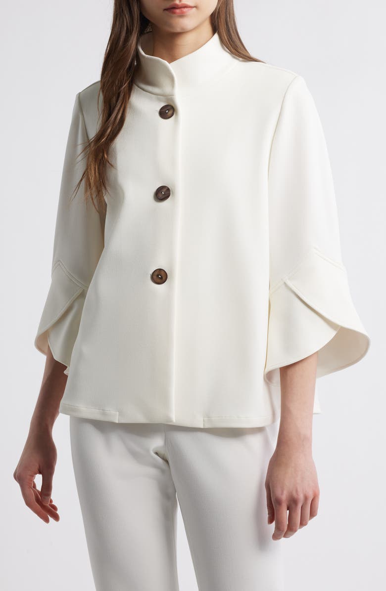 Ming Wang Layered Tulip Sleeve Jacket, Alternate, color, 