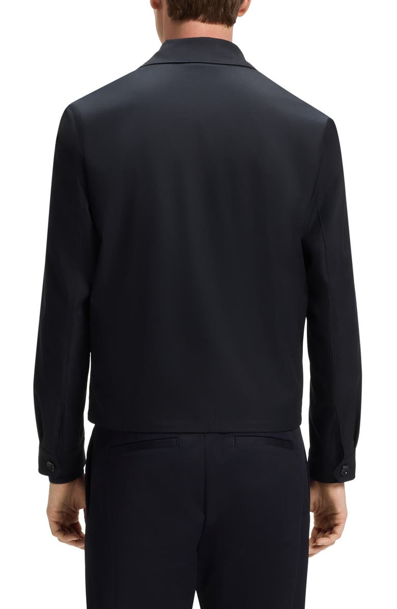 BOSS x BECKHAM Cotton Blend Zip Jacket, Alternate, color, Dark Blue