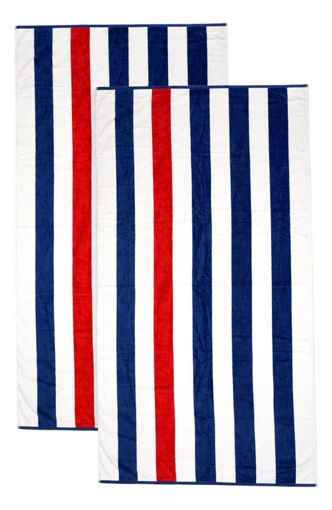 Port Stripe Jacquard Beach Towel