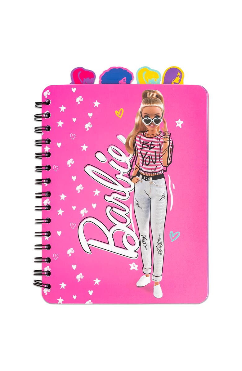 Inkology 4 Tab Journal ,Barbie, 160 Pages, Fashion Themed Spiral Notebook, 3+, Main, color, Multicolored