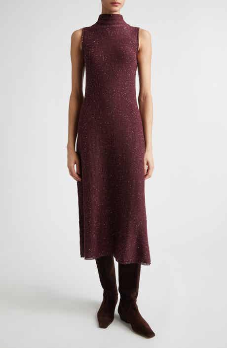 Marian Sleeveless Shimmer Sweater Dress