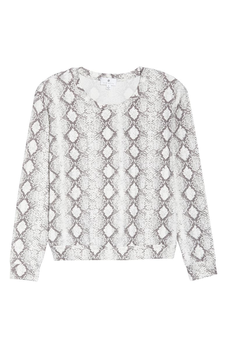 Socialite Python Print Pullover, Alternate, color,