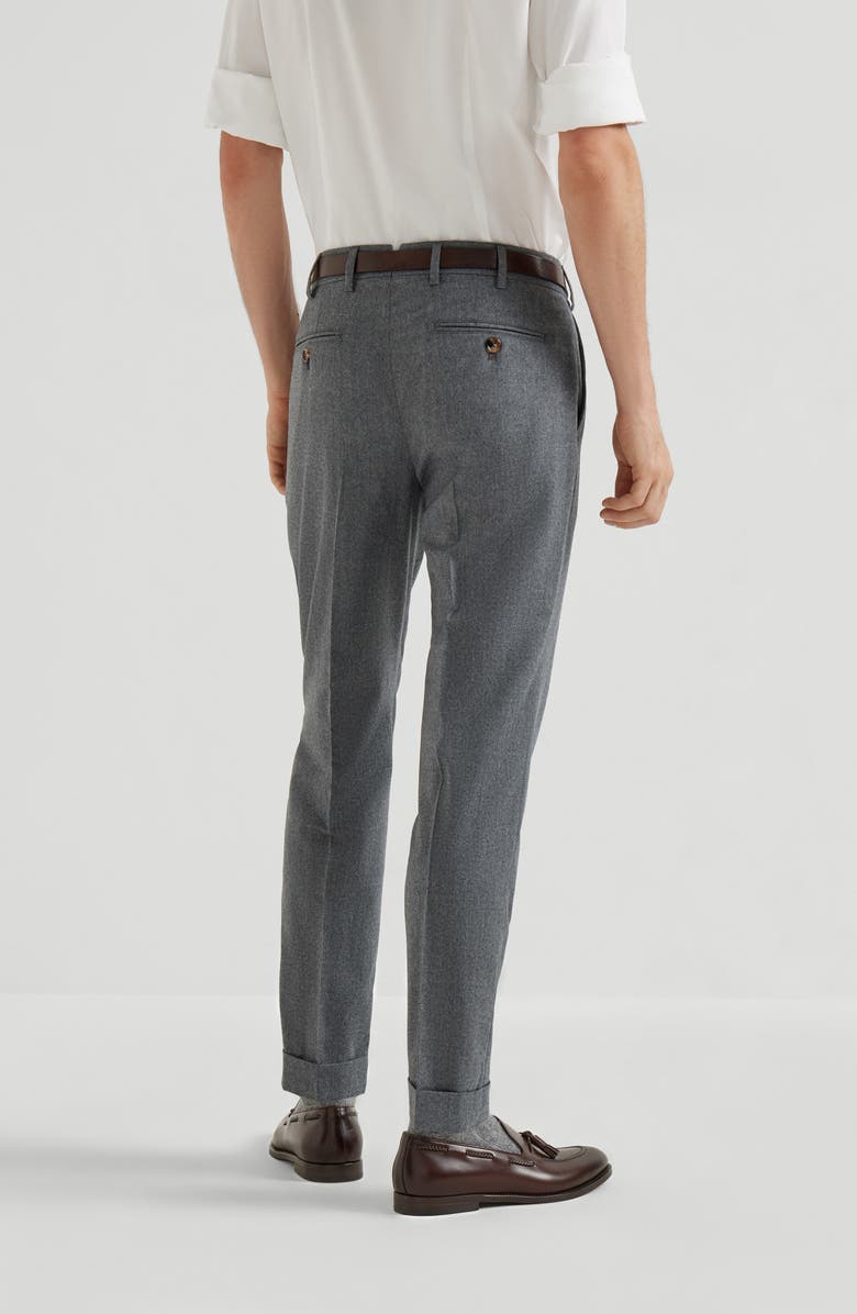 Brunello Cucinelli Italian fit trousers, Alternate, color, Medium Grey