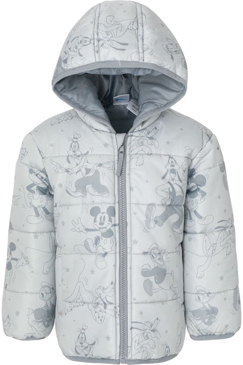 Mickey Mouse Hooded Zip-Up Puffer Coat
