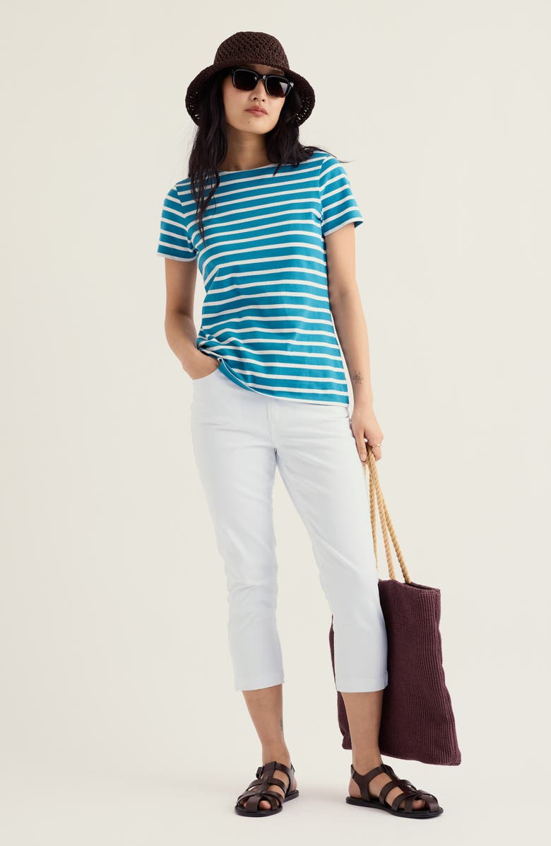 Seasalt Cornwall Albert Quay High Waist Crop Pants, Alternate, color, Chalk
