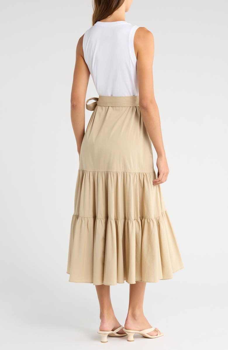 Cinq à Sept Mahlia Midi Dress, Alternate, color, White/ Khaki