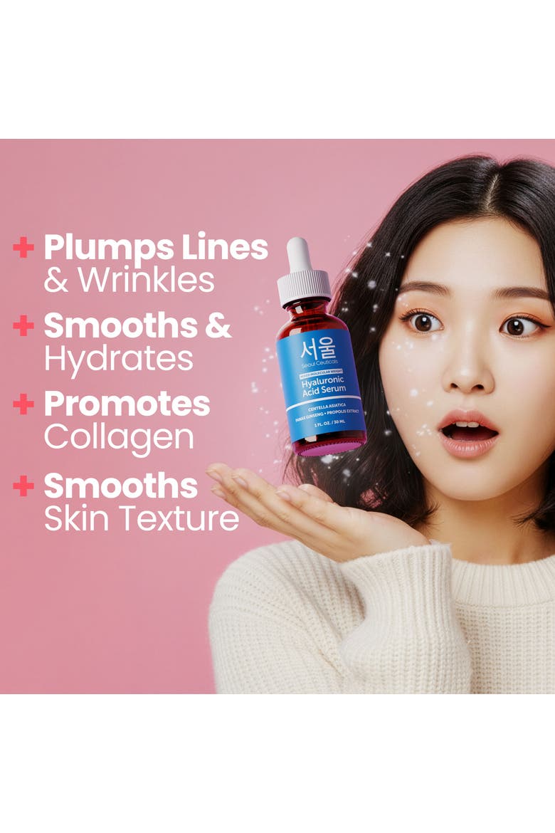 Korean Skin Care Hyaluronic Acid Serum, Alternate, color, None