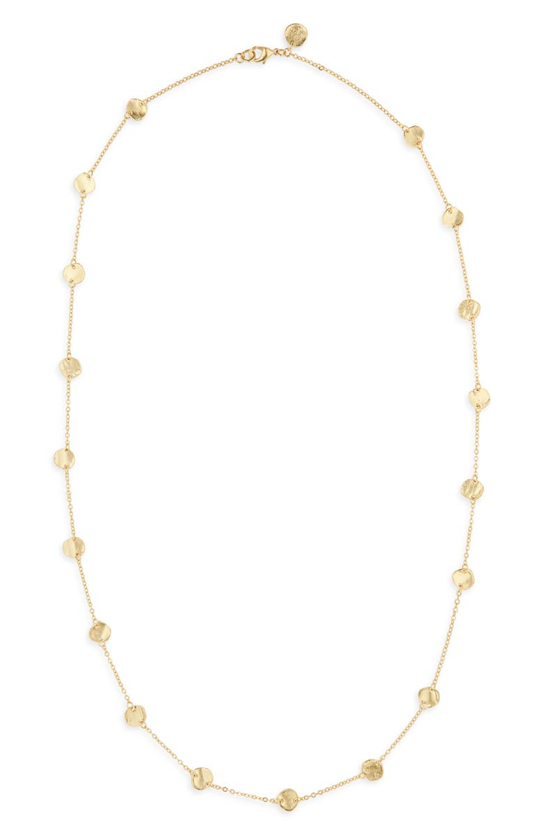 Karine Sultan Mini Coin Station Necklace, Main, color, Gold