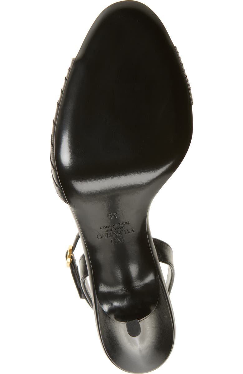 Valentino Garavani Ladycrush Ankle Strap Sandal, Alternate, color, Black