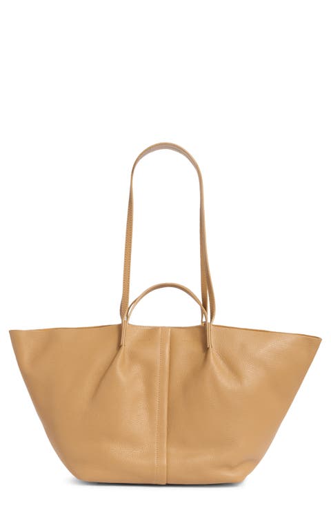 Odette East/West Leather Tote Bag