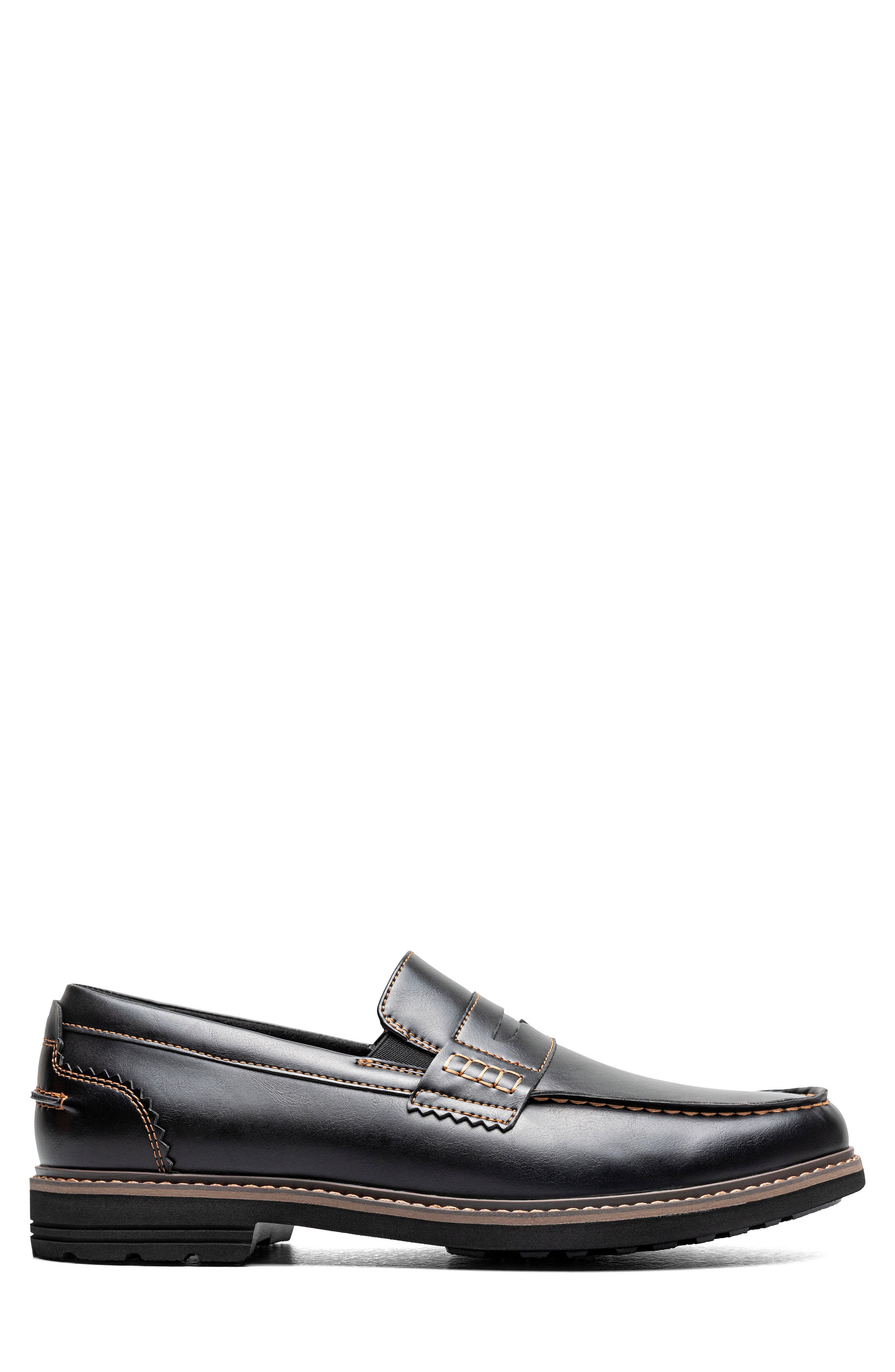 NUNN BUSH Oslo Moc Toe Penny Loafer, Alternate, color, Black