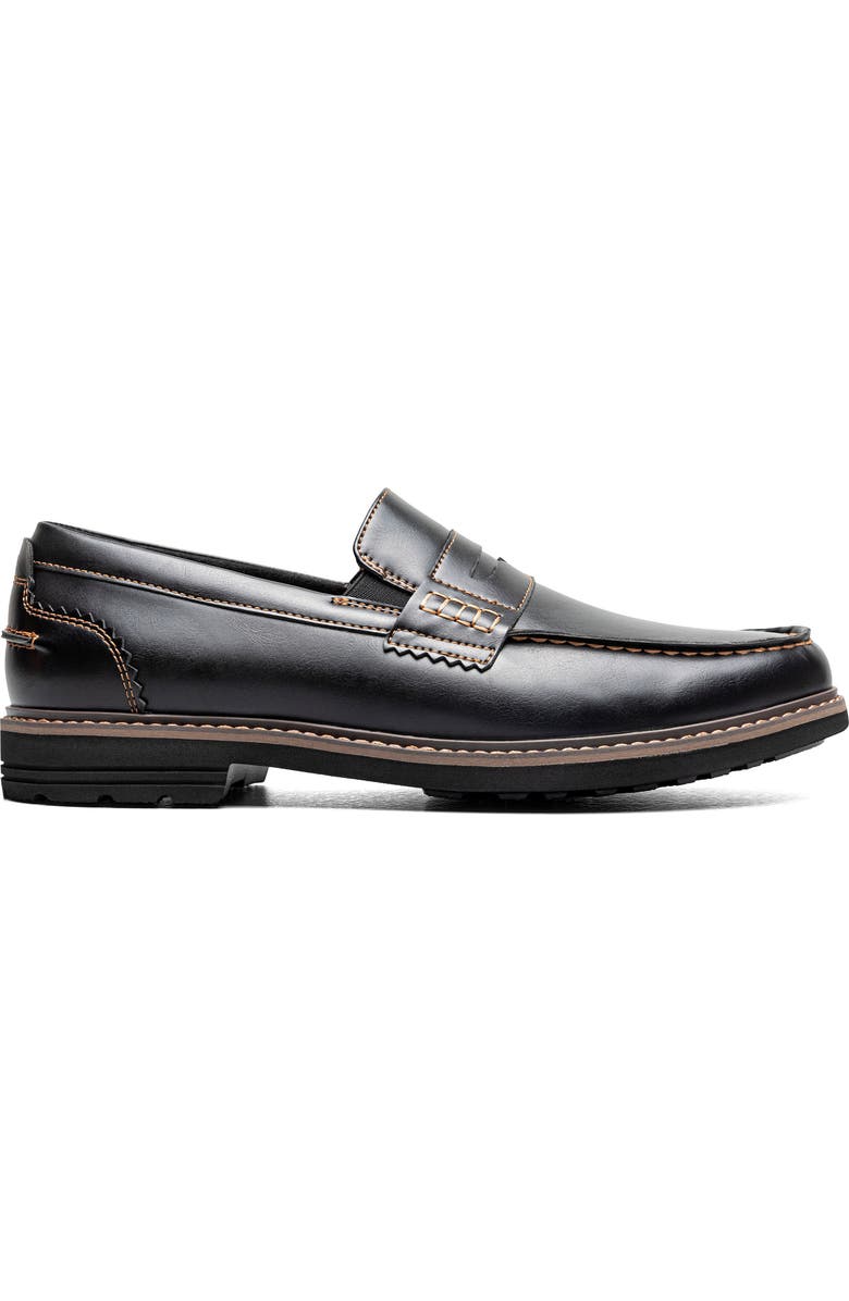 NUNN BUSH Oslo Moc Toe Penny Loafer, Alternate, color, Black