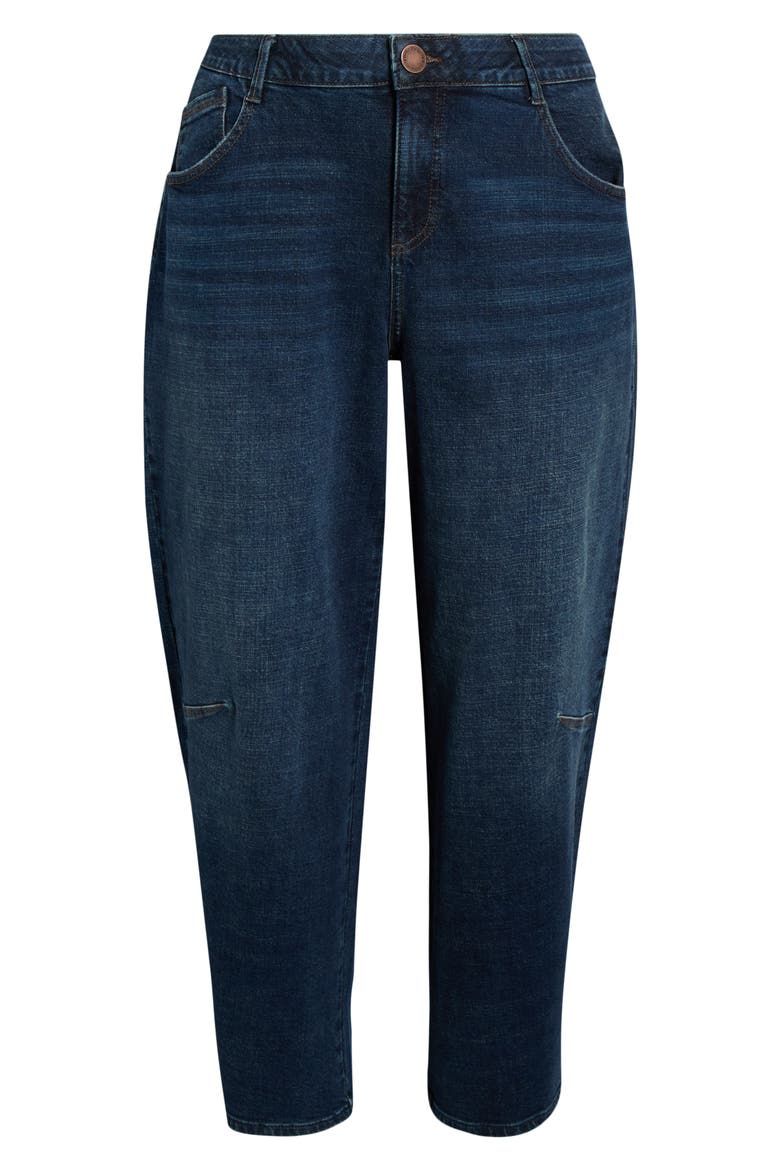 High Waist Barrel Leg Jeans, Alternate, color, INDIGO